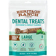 Heritage Ranch by H-E-B Grain Free Peppermint & Parsley Large Breed Dental Dog Treats