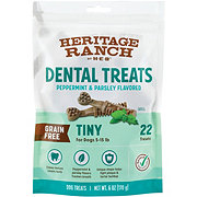 Heritage Ranch by H-E-B Grain Free Peppermint & Parsley Tiny Breed Dental Dog Treats