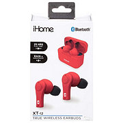 iHome XT-12 True Wireless Earbuds - Red