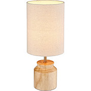 Haven + Key Table Lamp with Wood Base