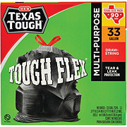 H-E-B Texas Tough Flex Multipurpose 33 Gallon Trash Bags - Texas-Size Pack