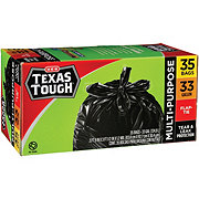 H-E-B Texas Tough Large Multipurpose Flap Tie Trash Bags, 33 Gallon