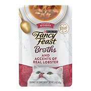 Fancy Feast Purina Fancy Feast Lickable Wet Cat Food Broth Topper Seafood Bisque and Accents of Real Lobster