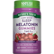 Nature's Truth Low Dose Melatonin 1mg Gummies - Cherry Pomegranate