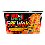 Nissin Hot & Spicy Fire Wok Molten Chili Chicken Noodle Bowl