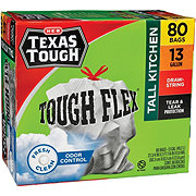 H-E-B Texas Tough Large Multipurpose Flap Tie Trash Bags, 33