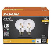 Sylvania TruWave G25 40-Watt Clear LED Light Bulbs - Soft White