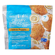 Great Catch Frozen Crispy Breaded Pollock Fish Fillets - Lemon Pepper