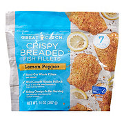 Great Catch Frozen Golden Panko Crispy Breaded Pollock Fish Fillets