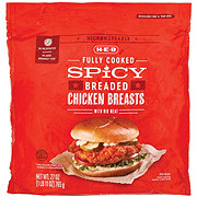 H-E-B Fully Cooked Frozen Spicy Breaded Chicken Breast Fillets