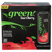Green Sparkling Sour Cherry Soda 12 oz Cans