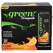Green Sparkling Orangeade Soda 12 oz Cans