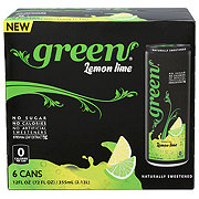 Green Sparkling Lemon Lime Soda 12 oz Cans