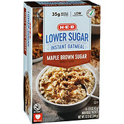 H-E-B Lower Sugar Instant Oatmeal - Maple Brown Sugar
