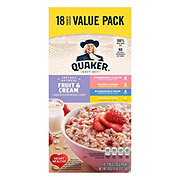 Quaker Instant Oatmeal - Fruit & Cream Variety Pack
