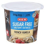 H-E-B Sugar Free Instant Oatmeal Cup - French Vanilla