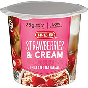 H-E-B Instant Oatmeal Cup - Strawberries & Cream