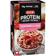 H-E-B 10g Protein Instant Oatmeal - Strawberries & Cream