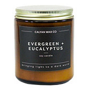 Calyan Wax Co. Evergreen + Eucalyptus Scented Soy Candle