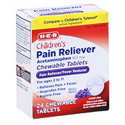 H-E-B Children's Pain Reliever Chewable Tablets Grape