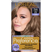 L'Oréal Paris Superior Preference Cool Blonde Fade-Defying Shine Permanent Hair Color Ultra Ash Dark Blonde