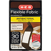 H-E-B Flexible Fabric Antibacterial Dark Tone Bandages