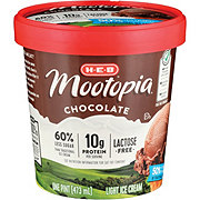 H-E-B Mootopia Lactose Free Light Ice Cream - Chocolate