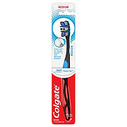 Colgate 360° Advanced Floss-Tip Bristles Toothbrush, Medium