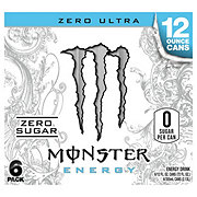 Monster Energy Zero Ultra Sugar Free Energy Drink 12 oz Cans