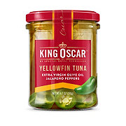 King Oscar Yellowfin Tuna In Extra Virgin Olive Oil With Jalapeno
