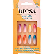 Diosa Devi's Bliss Artificial French Nails - Multicolor Neon