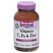 Bluebonnet Vitamin C/D3 & Zinc Capsules