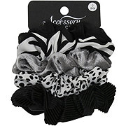 Accessory Choices Black and White Mix Scrunchies