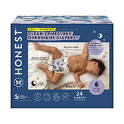 The Honest Company Clean Conscious Overnight Diapers - Size 6, 2 Print Pack