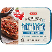 H-E-B Fully Cooked Pulled Pork with BBQ Sauce - Smoked Seasoned - Texas-Size Pack