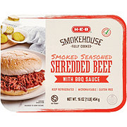 H-E-B Fully Cooked Smoked Seasoned Shredded Beef with BBQ Sauce