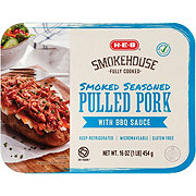 H-E-B Fully Cooked Pulled Pork with BBQ Sauce - Smoked Seasoned