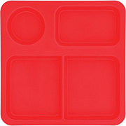 chefstyle Reusable Divided Square Dinner Plate - Red