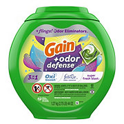 Gain Flings! + Odor Defense Super Fresh Blast HE Laundry Detergent Pacs