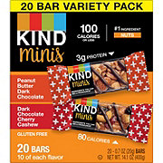 Kind Minis Variety Pack Bars - Peanut Butter Dark Chocolate & Cherry Cashew