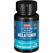 H-E-B Vitamins Melatonin 1 mg Quick Dissolve Tablets - Berry