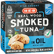 H-E-B Wild Caught Real Wood Smoked Light Tuna in Oil