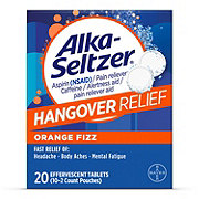 Alka-Seltzer Hangover Relief  Effervescent Tablets Orange Fizz