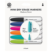 U Brands Mini Medium Point Dry Erase Markers - Assorted Ink