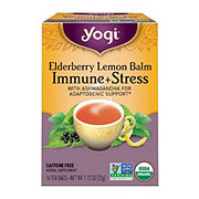 Yogi Elderberry Lemon Balm Immune & Stress Herbal Tea Bags