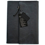 C.R. Gibson Eden Leather Wrapped Clutch Journal - Black