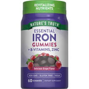 Nature's Truth Essential Iron Gummies - Grape Flavor