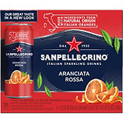San Pellegrino Aranciata Rossa Blood Orange Italian Sparkling Drink 6 pk Cans