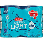 H-E-B Chunk Light Tuna in Water - Texas Size Pack