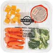 Texas Harvest Carrots, Broccoli, Cheddar Cheese & Ranch Dip Snack Tray